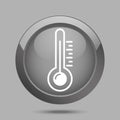 Linear thermometer icon with scale